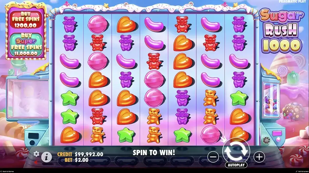 Bonificación Sugar Rush 1000: explora la compra de bonos Sugar Rush 1000