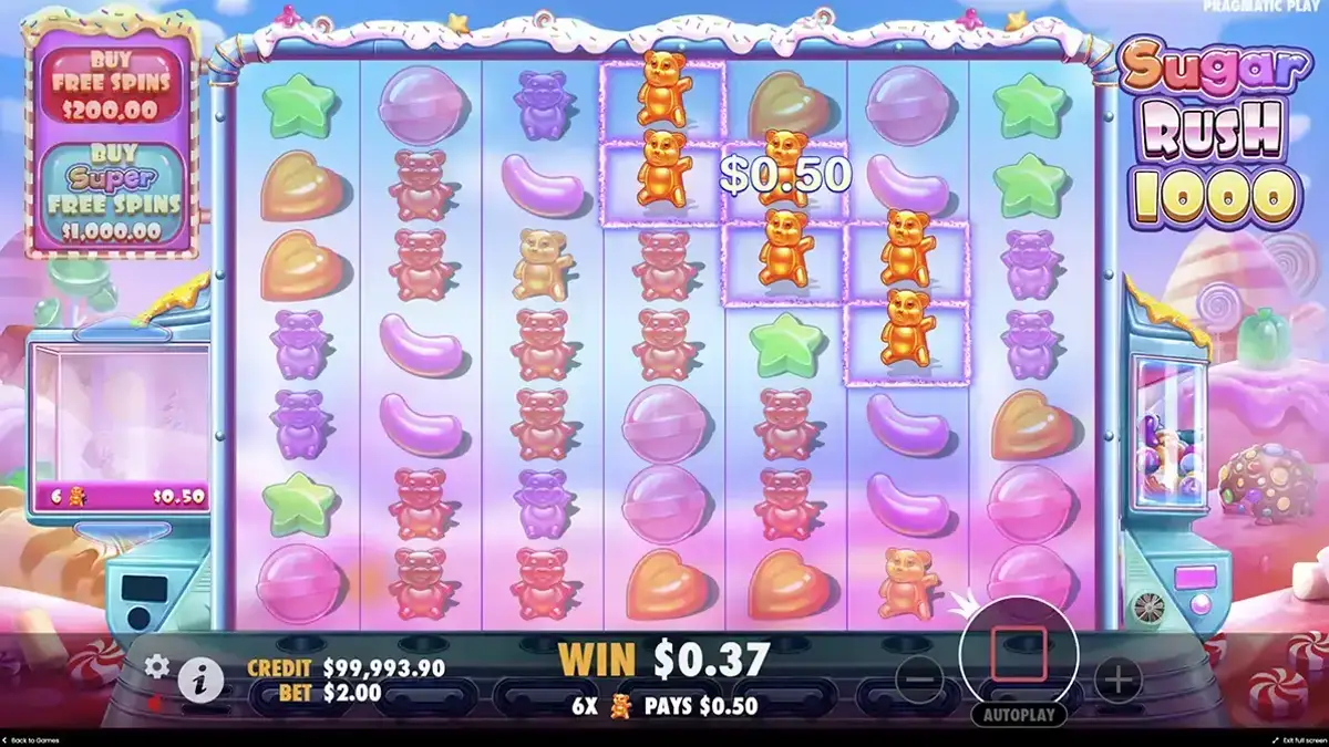 ¿Cómo funciona la tragamonedas Sugar Rush 1000?