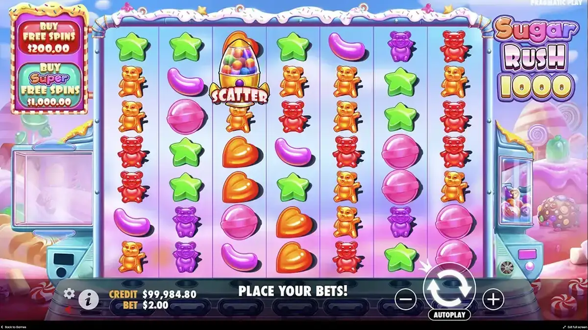 Conceptos básicos del juego Sugar Rush 1000